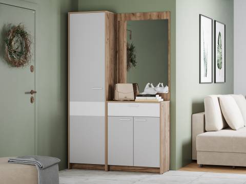 Прихожая Нортон Дуб Крафт Табачный/Серый Камень