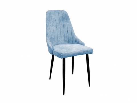 Стул Милан небесно-серый, чёрные ножки