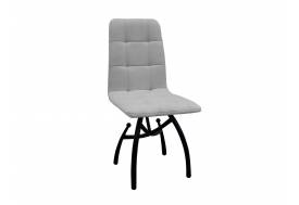 Стул Леон шарики серый, чёрные ножки