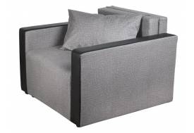 Кресло-кровать Милена с подлокотниками велюр серый