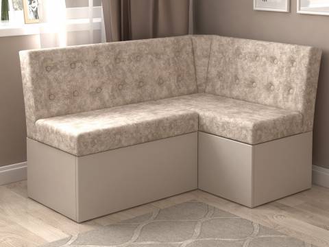 Скамья угловая Олимп-мини Микровелюр Том бежевый