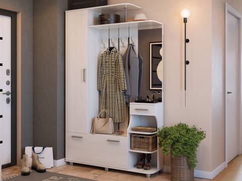 Прихожая Барселона-1 белый рамух