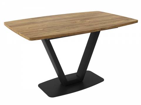 Стол Лотус раздвижной Дуб Галифакс Табак/Черный