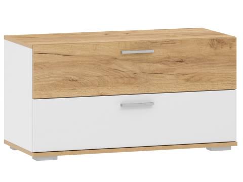 Тумба для обуви Санти НМ 013.25 Белый/Дуб Крафт Золотой