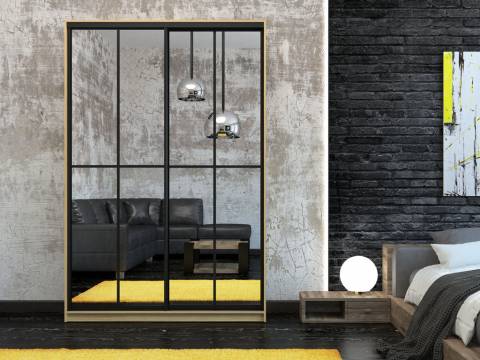 Шкаф-купе Лофт Шк16-60 1600 глубина 600 фасад зеркало +