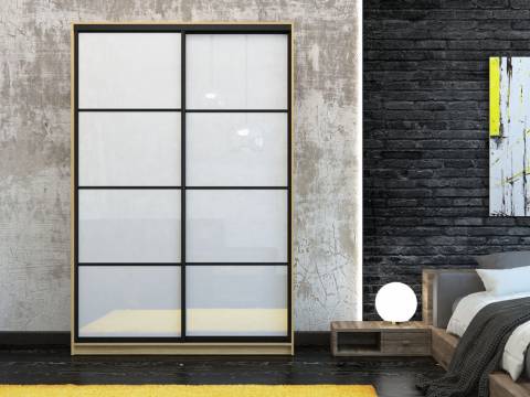 Шкаф-купе Лофт Шк16-60 1600 глубина 600 фасад МДФ белый глянец 3г