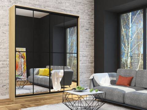 Шкаф-купе Лофт Шк20-47 2000 глубина 470 фасад зеркало +