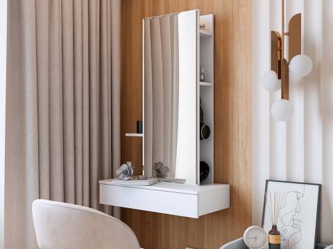 Трюмо Мария белый рамух