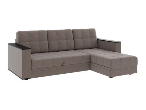 Диван угловой Атлант без столика рогожка Нептун 54 кофе