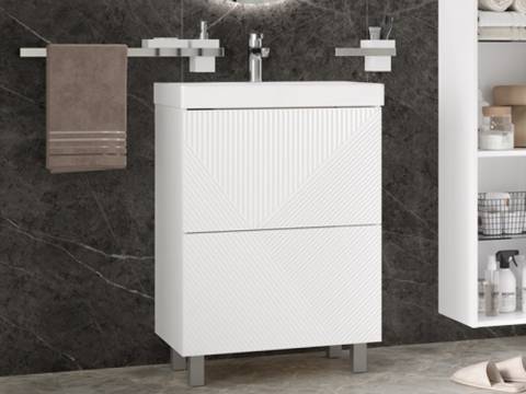 Тумба с раковиной Edge 60 напольный белый