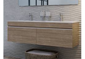 Тумба с раковиной Pulsus 140 подвесная дуб сонома