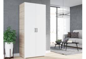 Шкаф двухстворчатый Victor Сонома-Белый