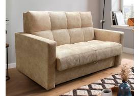 Диван Рэй Клетка 1800х2000 с прямыми подлокотниками бежевый велюр