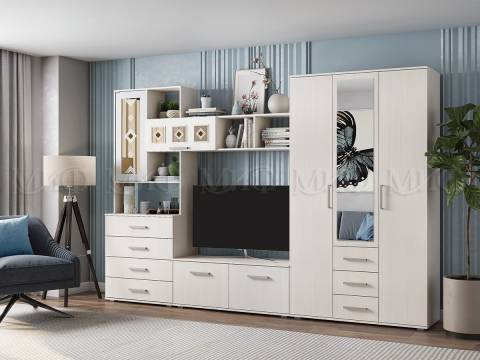 Гостиная Белла Миф Графит, Дуб крафт