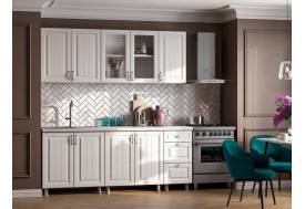 Кухонный гарнитур Прованс 2000 МДФ без столешниц Белый текстурный