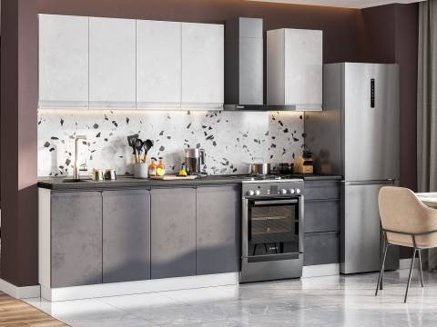 Кухонный гарнитур Вельвет 2000 МДФ без столешниц