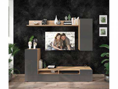 Гостиная Альфа Графит софт