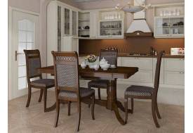 Обеденная группа стол Дижон и стулья Флоренция 4 шт орех темный