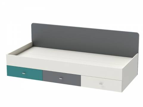 Кровать Клео арт. 010 графит, миндаль, океан