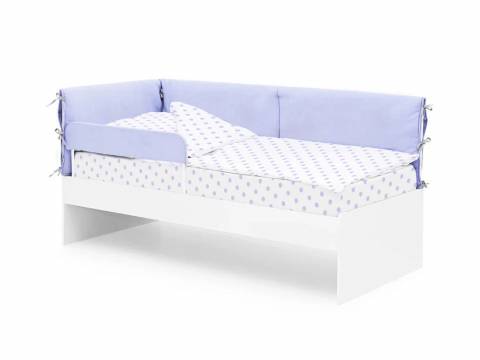 Детская мягкая кровать Denvas с бортиком нежная сирень
