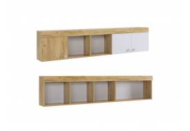 Полка Форсаж дуб крафт золотой/белый