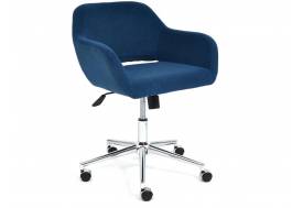 Кресло офисное Modena хром флок синий