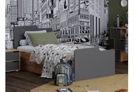 Кровать Харви вотан/графит