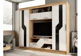 Гостиная Кармен Дуб Вотан-Белый глянец