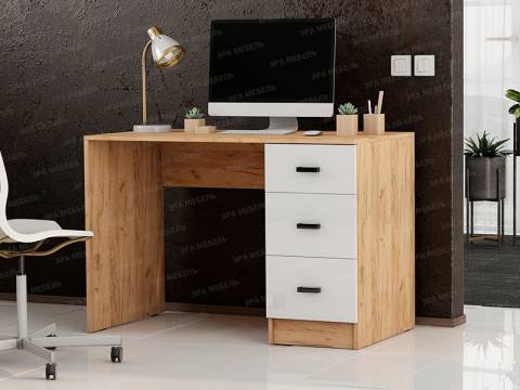 Стол письменный Стандарт дуб вотан/белый гладкий