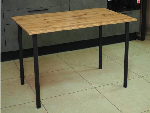 Стол кухонный Слим 1 Дуб вотан/Черный