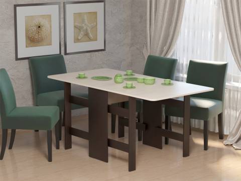 Стол-книга СТ-1.0 без бара Венге / Дуб молочный