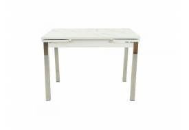 Стол раздвижной Аполлон мрамор белый/хром