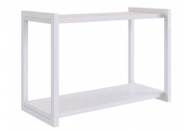 Полка Юниор белое дерево/белый муар