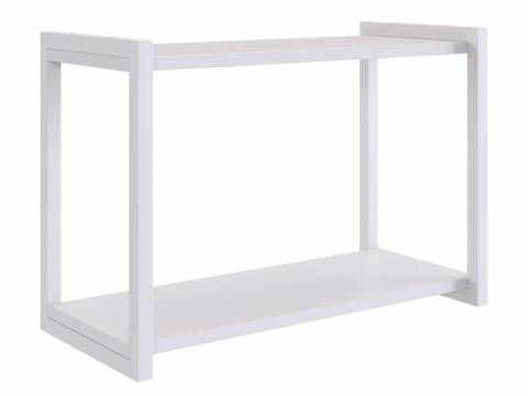 Полка Юниор белое дерево/белый муар