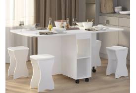 Стол книжка с табуретами 1-6701 Белый