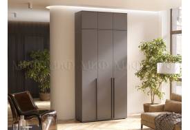 Шкаф трехстворчатый Норд 1200 с антресолью графит МГ