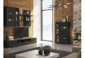 Гостиная Николь Пластер блэк, Черный