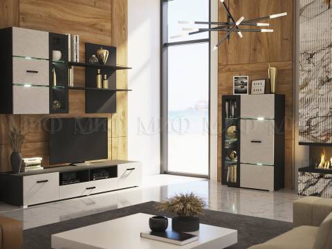 Гостиная Николь Пластер Бьянко, Черный