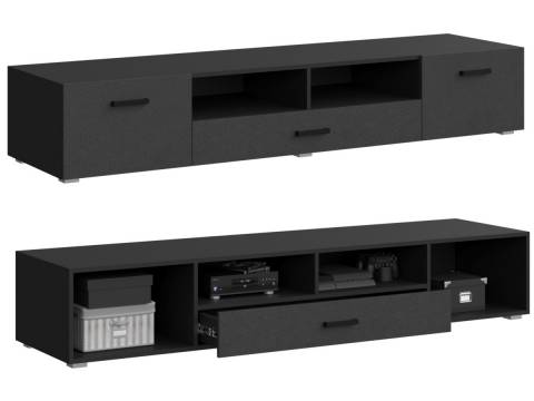 Тумба ТВ Николь Пластер блэк