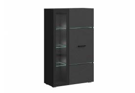 Шкаф с полками Николь Пластер блэк