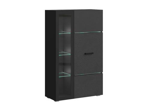 Шкаф с полками Николь Пластер блэк