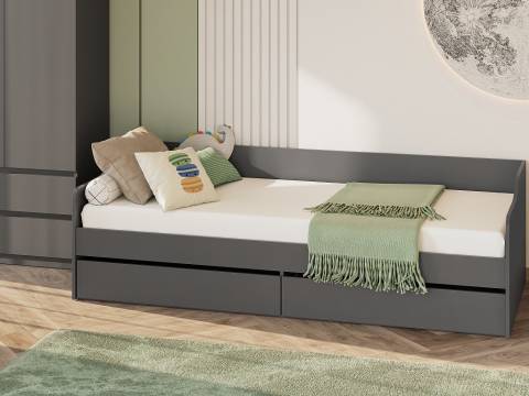 Кровать КР 2 Графит серый