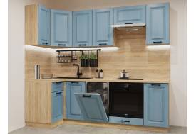Кухонный гарнитур арт 21 Роял Вуд Голубой Вегас 1000х2450 мм