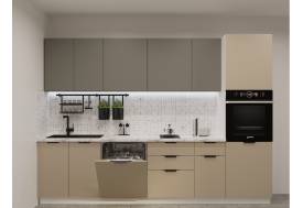 Кухонный гарнитур арт 5 Фаска Обсидиан Пикрит 3000 мм