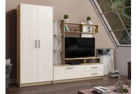 Гостиная Дарья дуб крафт серый/дуб крафт белый