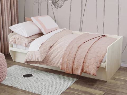 Кровать Зефир 1 дуб крафт белый