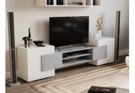 Тумба ТВ 03 ВНК белый/цемент светлый