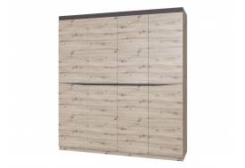 Шкаф ШР-4 без зеркала Тиана Дуб Бонифаций/Вольфрам