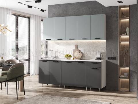 Кухня Рио New 2000 Сумеречный голубой/Графит