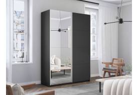 Шкаф-купе Прайм 2-х дверный 1600 Зеркало/ДСП Серый Диамант
